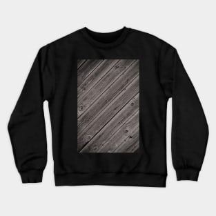 Weathered wooden door texture background Crewneck Sweatshirt